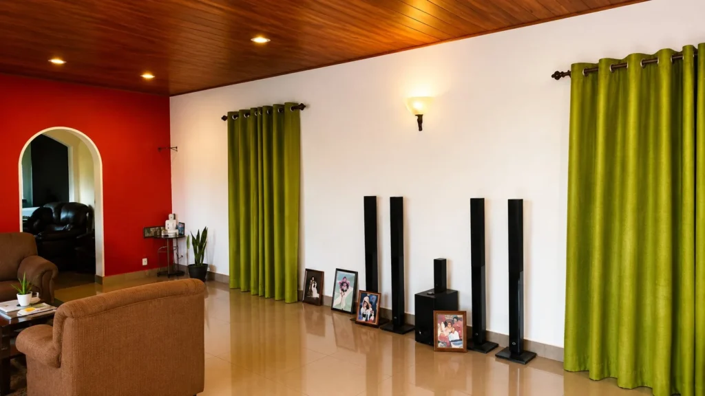 House for sale in Peradeniya Kandy - living area with home theatre setup