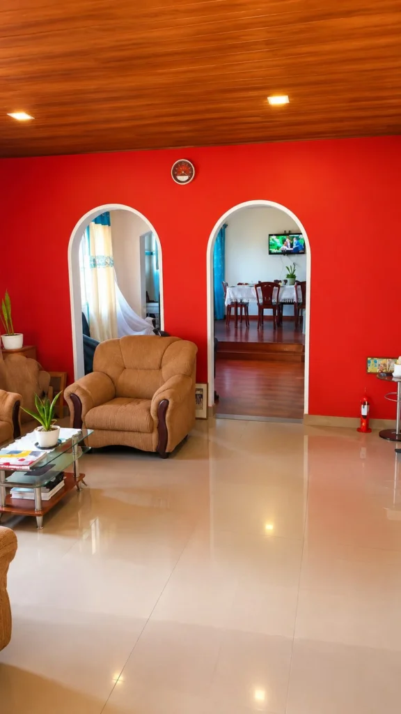 House for sale in Peradeniya Kandy - lobby area with archways